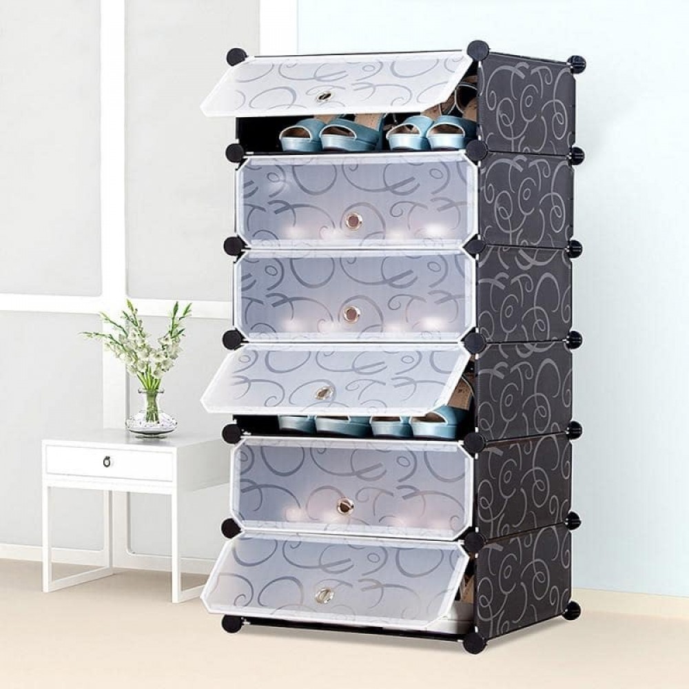 Shoe Rack Organizer MultiPurpose Plastic 5 Layers Portable and